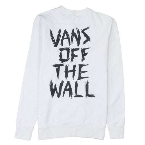 Mens UK Size XS Vans White Pullover Sweatshirt