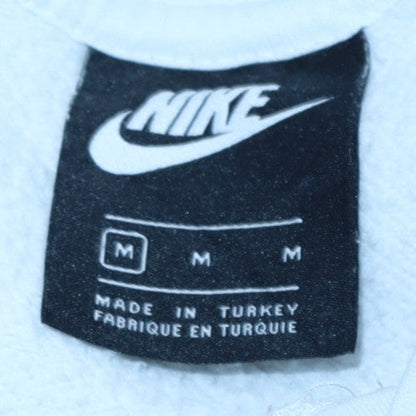 Mens UK Size M Nike White Pullover Hoodie