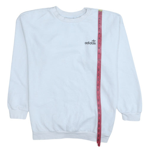 Womens UK Size 12 Adidas White Pullover Sweatshirt