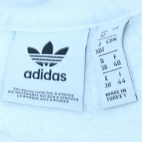 Womens UK Size 12 Adidas White Pullover Sweatshirt