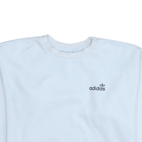 Womens UK Size 12 Adidas White Pullover Sweatshirt
