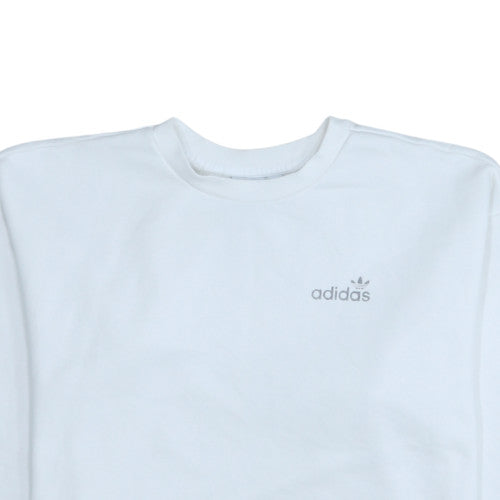 Womens UK Size 8 adidas White Pullover Sweatshirt