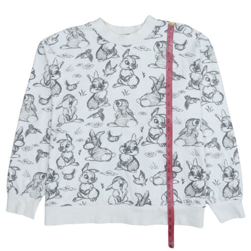 Womens UK Size L George White Pullover Sweatshirt