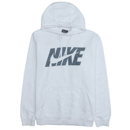 Mens UK Size L Nike White Pullover Hoodie