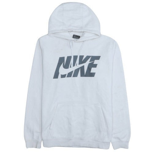 Mens UK Size L Nike White Pullover Hoodie