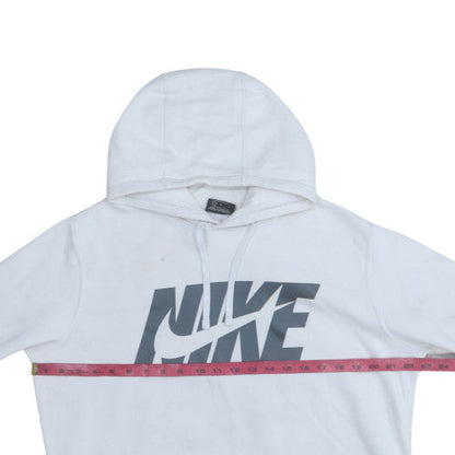 Mens UK Size L Nike White Pullover Hoodie