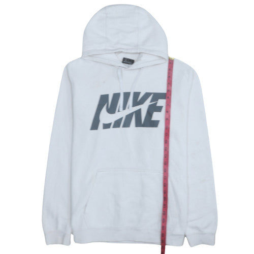 Mens UK Size L Nike White Pullover Hoodie