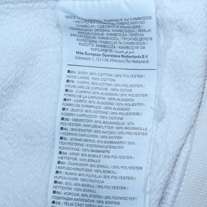 Mens UK Size L Nike White Pullover Hoodie