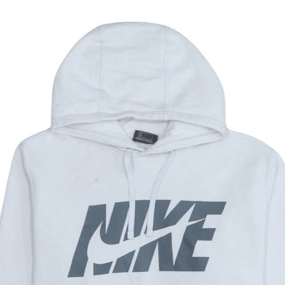 Mens UK Size L Nike White Pullover Hoodie