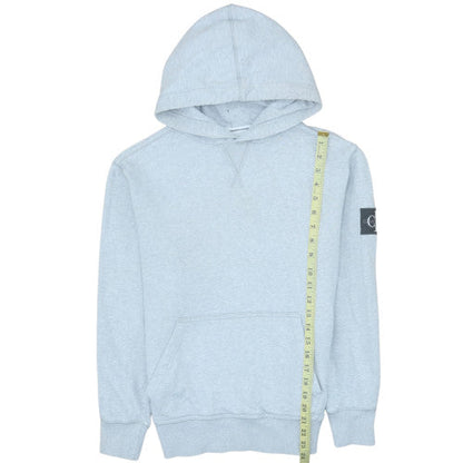 Mens UK Size S Calvin Klein Jeans Grey Pullover Hoodie