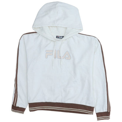 Womens UK Size S Fila White Pullover Hoodie