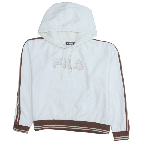 Womens UK Size S Fila White Pullover Hoodie
