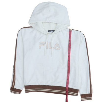 Womens UK Size S Fila White Pullover Hoodie