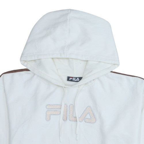 Womens UK Size S Fila White Pullover Hoodie