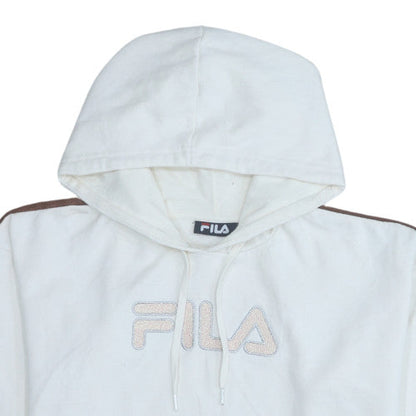 Womens UK Size S Fila White Pullover Hoodie