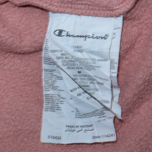 Womens UK Size S Champion Pink Pullover Hoodie