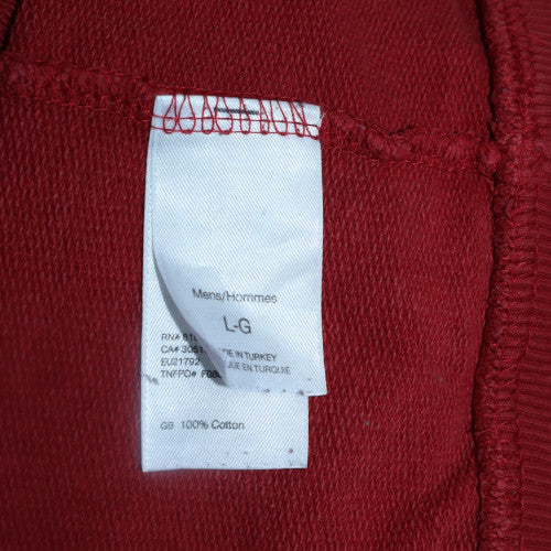 Mens UK Size L The North Face Red Pullover Hoodie