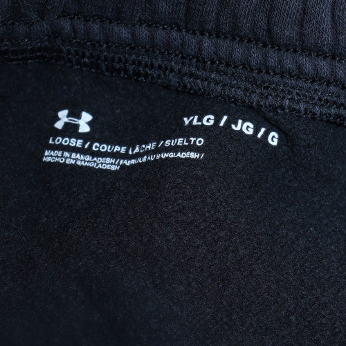 Under Armour Boys Black Jogger Sweatpants Size 158 Elastic Waist Casual