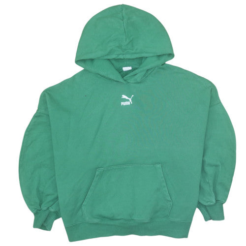 Womens UK Size L Puma Green Pullover Hoodie