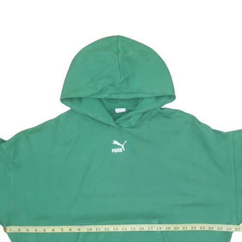 Womens UK Size L Puma Green Pullover Hoodie