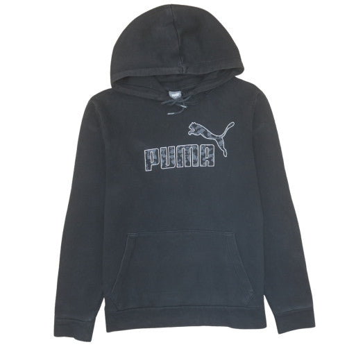 Mens UK Size M Puma Black Pullover Hoodie