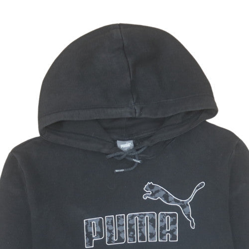 Mens UK Size M Puma Black Pullover Hoodie