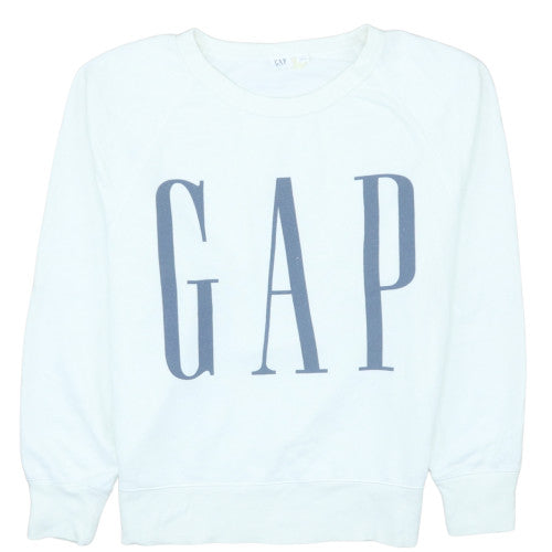 Womens UK Size M GAP White Pullover Sweatshirt