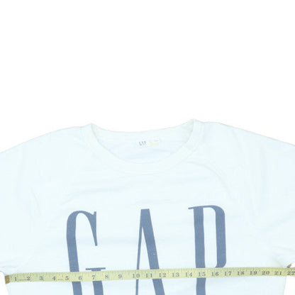 Womens UK Size M GAP White Pullover Sweatshirt