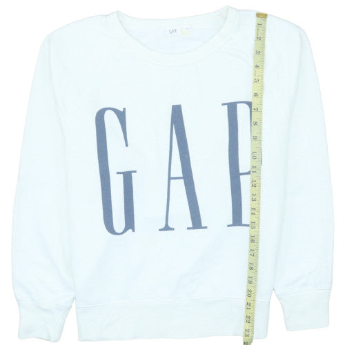 Womens UK Size M GAP White Pullover Sweatshirt