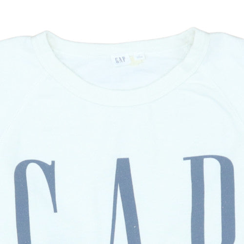 Womens UK Size M GAP White Pullover Sweatshirt