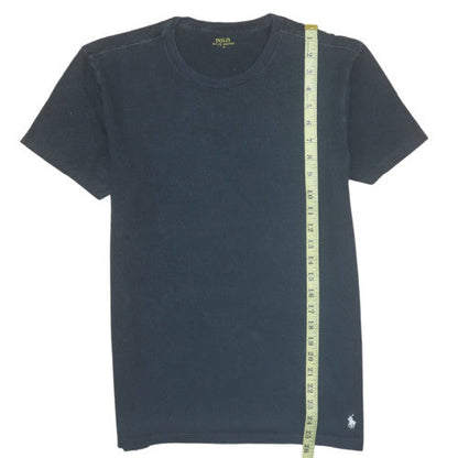 Ralph Lauren Men Black Cotton Crew Neck Short Sleeve T-Shirt M
