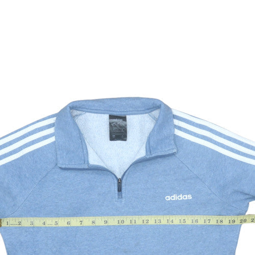 Womens UK Size M Adidas Blue Pullover Sweatshirt