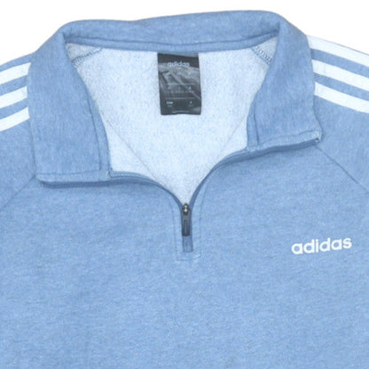 Womens UK Size M Adidas Blue Pullover Sweatshirt