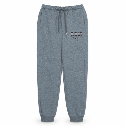 Puma Boys Grey Jogger Trousers 14 Years Elastic Waist Activewear