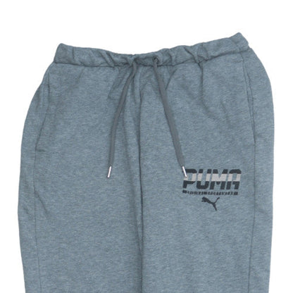 Puma Boys Grey Jogger Trousers 14 Years Elastic Waist Activewear