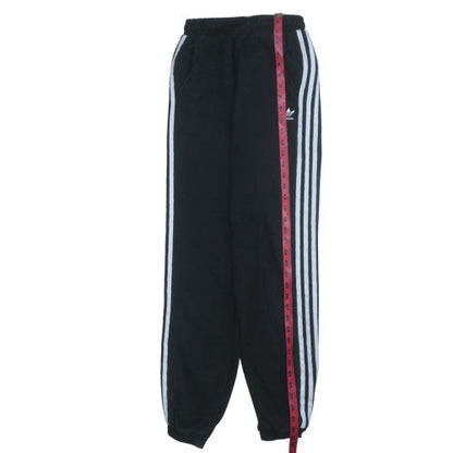 Adidas Womens Black Sweatpants Size 10 Fleece Elastic Waist Joggers