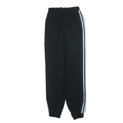 Adidas Womens Black Sweatpants Size 10 Fleece Elastic Waist Joggers