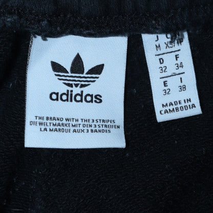 Adidas Womens Black Sweatpants Size 10 Fleece Elastic Waist Joggers