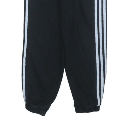 Adidas Womens Black Sweatpants Size 10 Fleece Elastic Waist Joggers