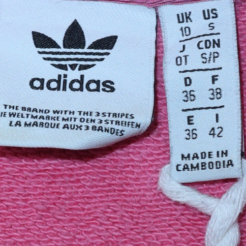 Womens UK Size 10 Adidas Pink Pullover Sweatshirt