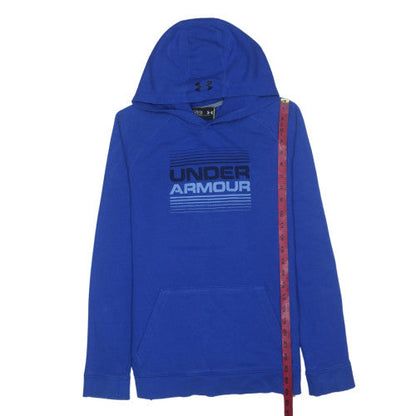 Under Armour Boys Blue Pullover Hoodie YXL Loose Fit Sportswear