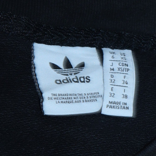 Womens UK Size XS Adidas Black Pullover Sweatshirt