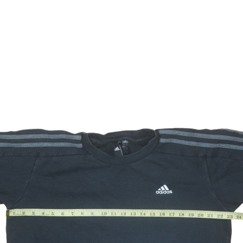 Mens UK Size M Adidas Black Pullover Sweatshirt