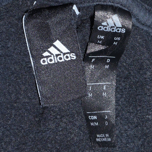 Mens UK Size M Adidas Black Pullover Sweatshirt