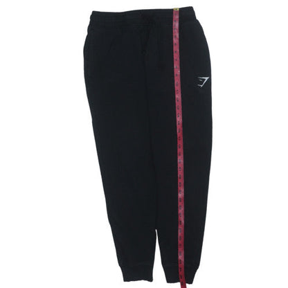 Gymshark Mens Black Jogger Sweatpants M Tapered Fit Fleece