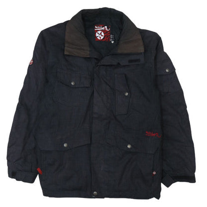 Quiksilver Men's Black L Military Style Cotton Twill Jacket