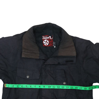 Quiksilver Men's Black L Military Style Cotton Twill Jacket