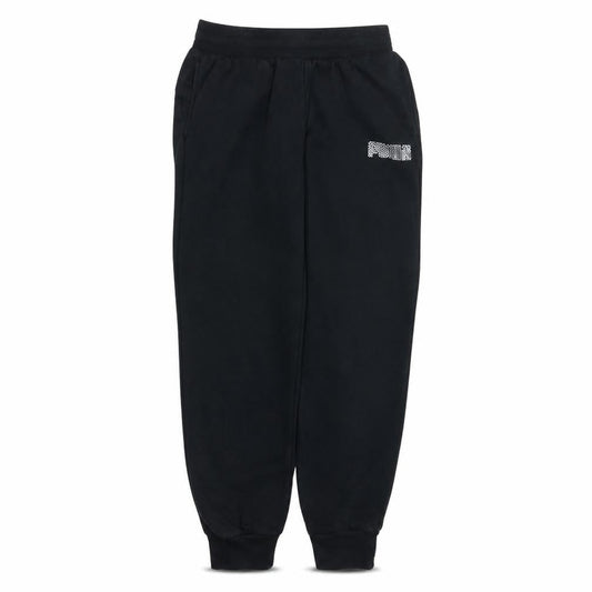 Puma Women's Black Jogger Trousers Size S Fleece Elastic Waist