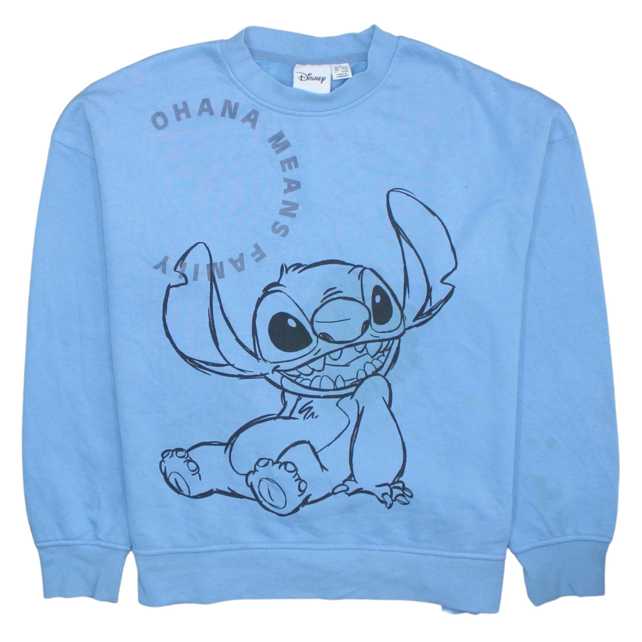 Womens UK Size 12 Disney Blue Pullover Sweatshirt