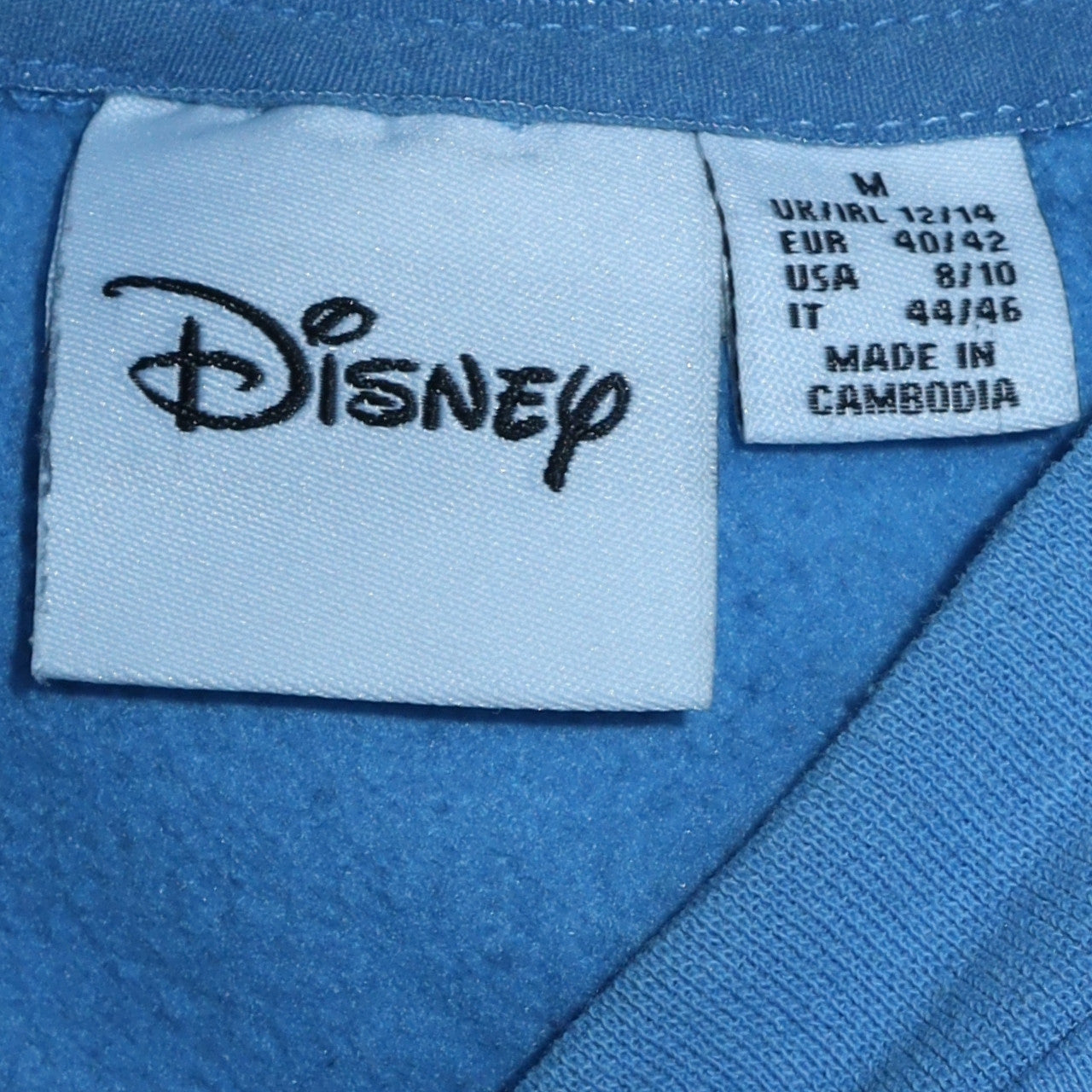 Womens UK Size 12 Disney Blue Pullover Sweatshirt
